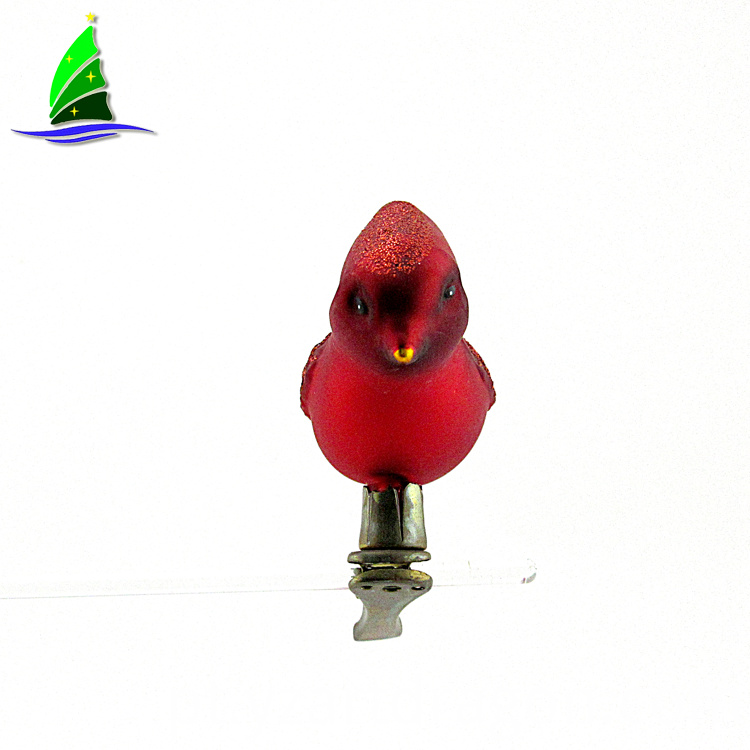 Ornamento fundido de vidro Redbird Redbird Glass Blown Ornament